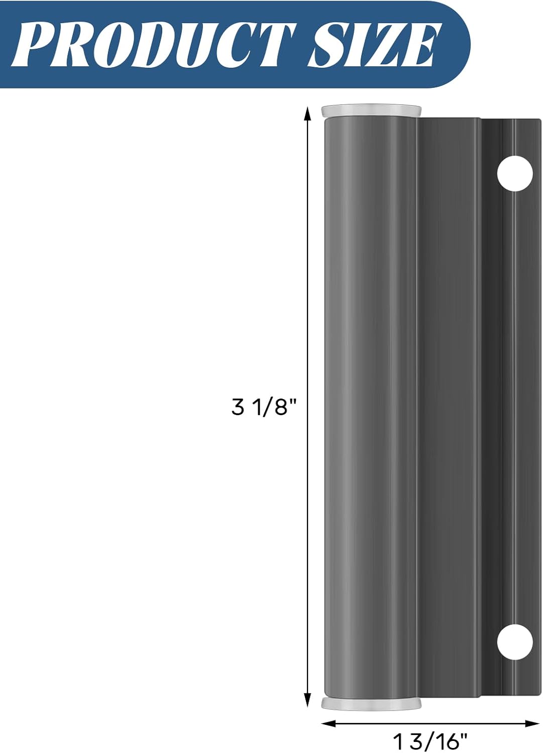 CroBlissful 2 Sets Hinge Leaf for Screen Doors Gray Upper Storm Aluminum Door Replacement Parts Compatible with Anderson Screen Doors image 2