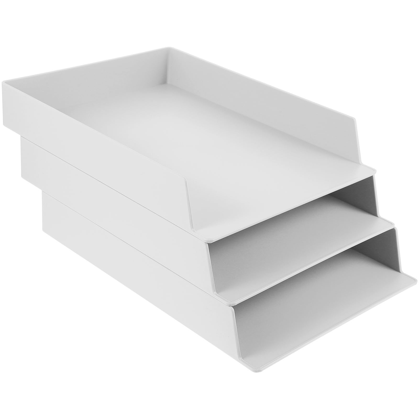 KOMBIUDA 3 Piezas Caja de Archivos A4 Apilable de Gran Capacidad