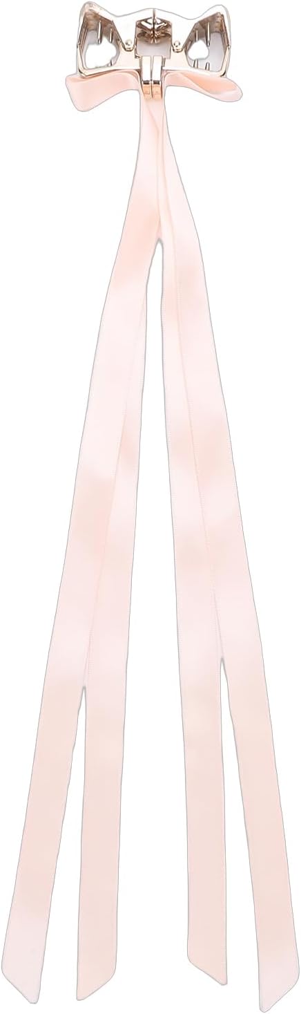 This Seamless Magnetic Hair Bow Clip Offers a Strong, Non Slip Hold for All Hair Types and Is Available in an Elegant Champagne Color.