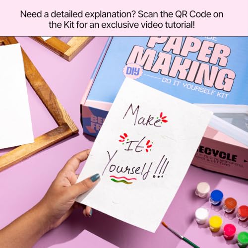 KITSTERS DIY Handmade Paper Making Kit | Make Recycled Textured Paper | DIY Kit for All - Men & Women | Craft Kit - Mould & Deckle Included | Adult Hobbies | New Crafts to Try — view 6