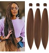 Honey Brown Braiding Hair Pre Stretched Box Braids Hair Extension Colorful Fake Hair for Braiding