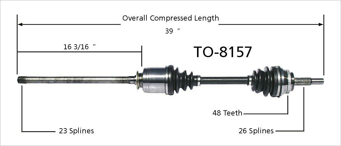 Amazon.com: SurTrack TO-8157 CV Axle Shaft : Automotive