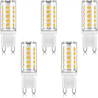 Kit 5 Lâmpadas LED G9 5W Bivolt Branco Quente 3000k Amarelada Para Lustres Pendentes Arandelas Iluminação Decorativa Econômica Bivolt