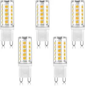 Kit 5 Lâmpadas LED G9 5W Bivolt Branco Quente 3000k Amarelada Para Lustres Pendentes Arandelas Iluminação Decorativa Econômica Bivolt