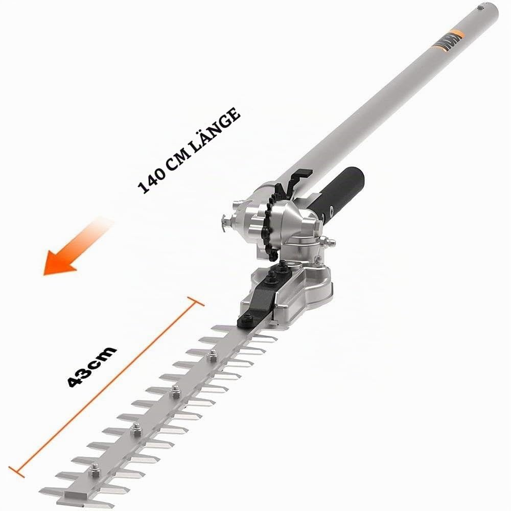 WORX WA0220 DriveShare Heckenschnere-Aufsatz - Multi-Tool Heckenschere - Schwertlänge 40cm - 24mm Schnittmesser - max. Schnitthöhe 3m - Erweiterungsaufsatz für WORX WG186E