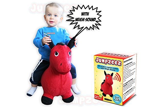 Inflatable Riding Horse with Real Neigh Sounds and Pump & Plug Remover