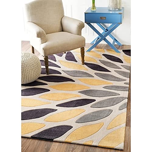 Image of Modern Handmade Tufted Woolen Carpet for Living Room Bedroom and Hall Size 10 x 14 Feet Color Multi