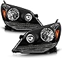 ACANII - For 2005-2010 Honda Odyssey Headlights Headlamps 05-010 Black Housing Driver + Passenger Side