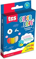 Massa De Modelar Supersoft 90G - Conjunto C/6 Cores - Tris, Multicor