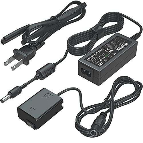TOMSHEIR AC-PW20 NP-FW50 Dummy Battery AC Power Supply Adapter DC Coupler kit for Sony Alpha A5100 A6500 A6400 A6300 A6100 A6000 A7 A7II A7RII A7SII A7S A7S2 A7R A7R2 A55 RX10 Cameras