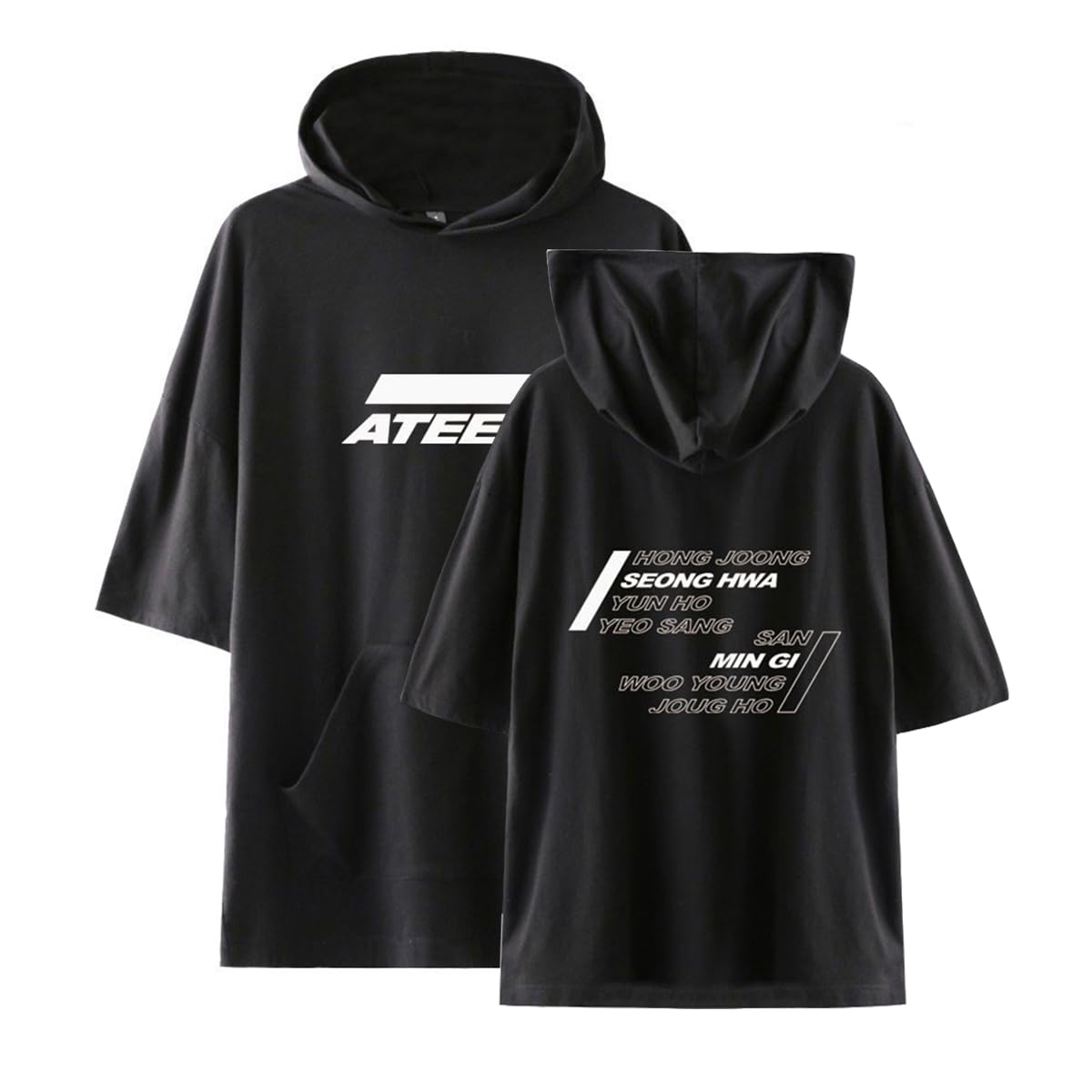 Xkpopfans Kpop New Album Treasure Hoodie T-Shirt Hong-Joong Seong-HWA Yun-H Hooded Shirt