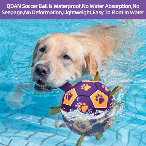 image for QDAN Extra Large Dog Toys Soccer Ball - Durable Dog Balls for Extra La