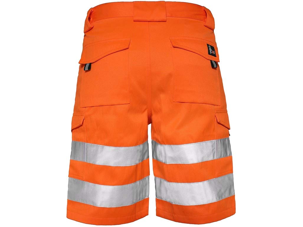 CXS Shorts de Travail Norwich, Shorts Haute visibilité, Pantalons de Travail Courts, Couleur Signal, Pantalons Haute visibilité avec Bandes réfléchissantes, en ISO 20471, 280 g/m2