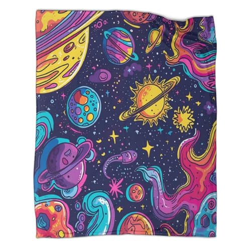 Couverture flanelle espace extérieur finition luxe lit douillet 3D - 8