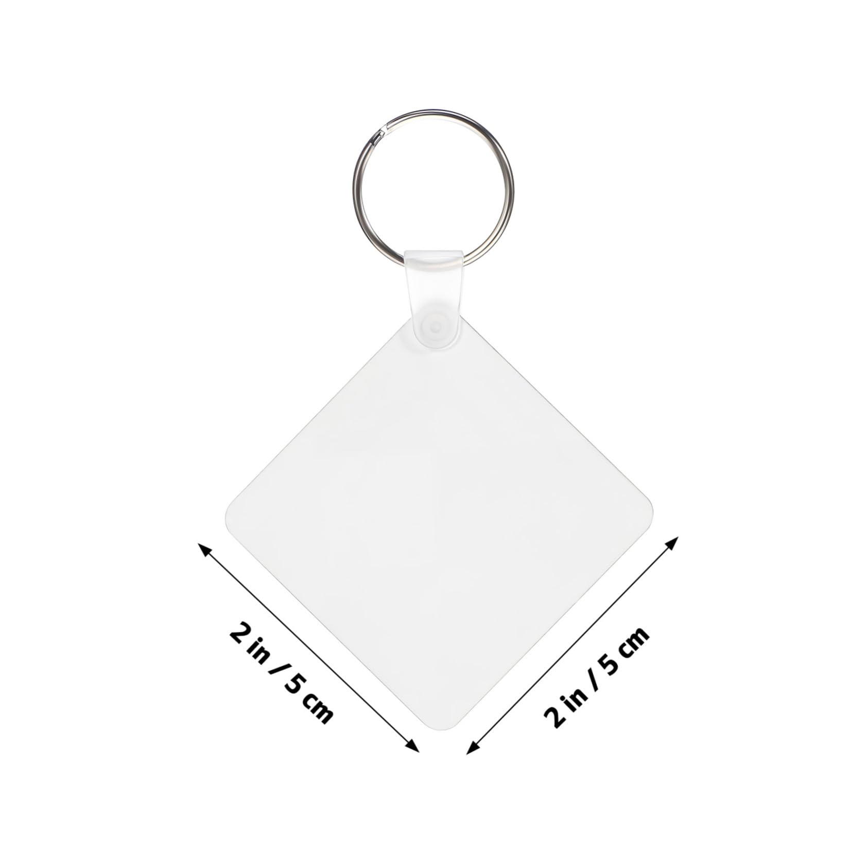 NOLITOY Llaveros Cuadrados Sublimación Doble Cara para Bricolaje, 40 Piezas Acrílicos Transparentes, Adornos Versátiles para Manualidades y Mochilas, Suministros Artesanales para Obsequio