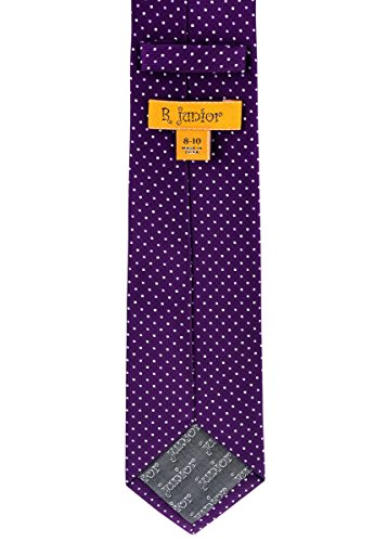 Retreez Dual Color Mini Polka Dots Woven Boy's Tie - 8-10 years3