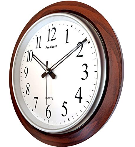 Image of President Quartz Big Size Wall Clock for Hall /Home (42 X 42 cms) Made in India