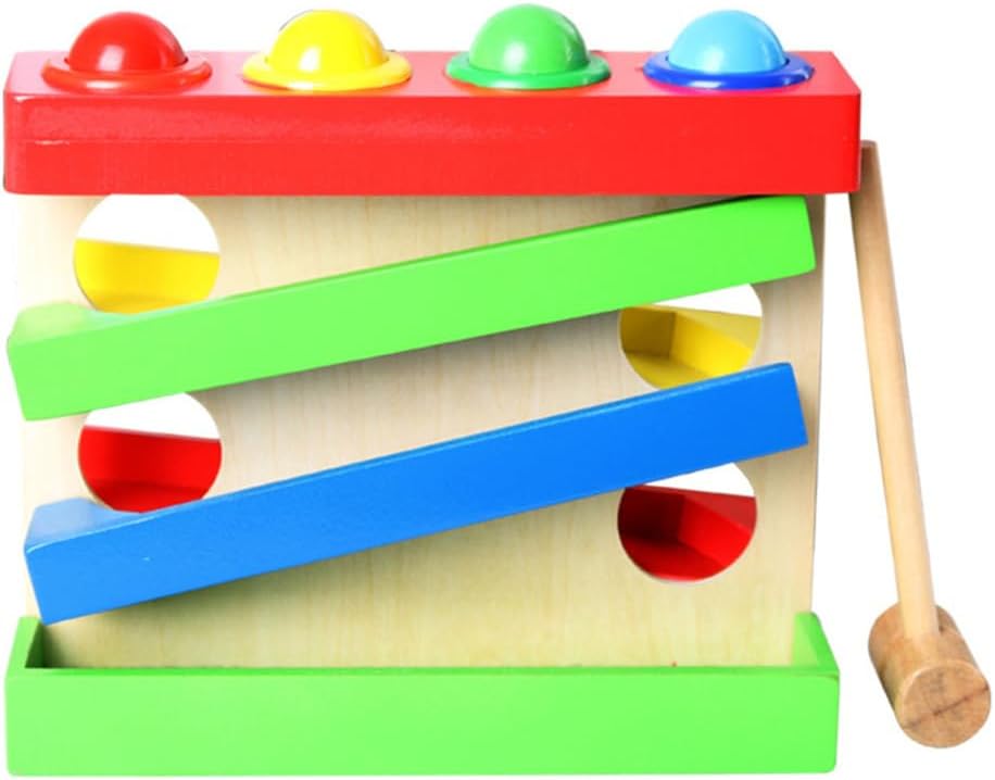 Montessori Wooden Four-Layer Ball Drop Toy, Early Developmental Montessori Toys