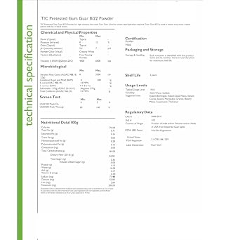 Generic Guar Gum Powder - Pure & Natural - Plant Based Thickener and Binder - 50lb Bag