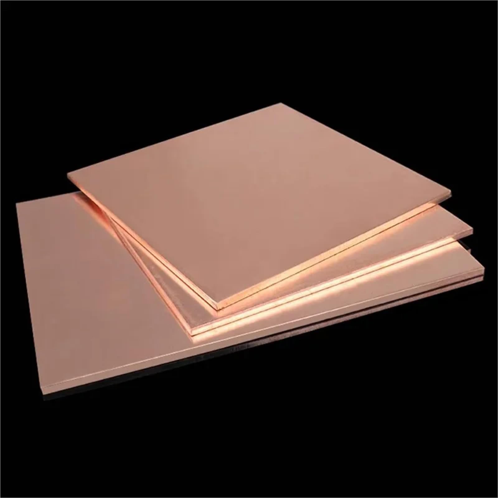 Blacha z czerwonej miedzi, Płyta miedziana i blacha o grubości 0,1-10 mm Różne rozmiary(1.5mm 1pc,150x150mm)
