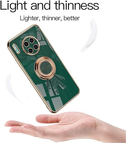 Miniatura 2 de Funda brillante compatible con Huawei Mate 20 Pro, anillo magnético de silicona con soporte integrado, cubierta protectora de cuerpo completo a