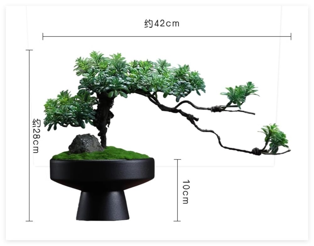 Künstlicher Bonsai-Baum Künstlicher Bonsai-Baum, gefälschte grüne Pflanze for den Innenbereich, Topfpflanze for Wohnzimmer, Heimdekoration Bonsai Kunstpflanze