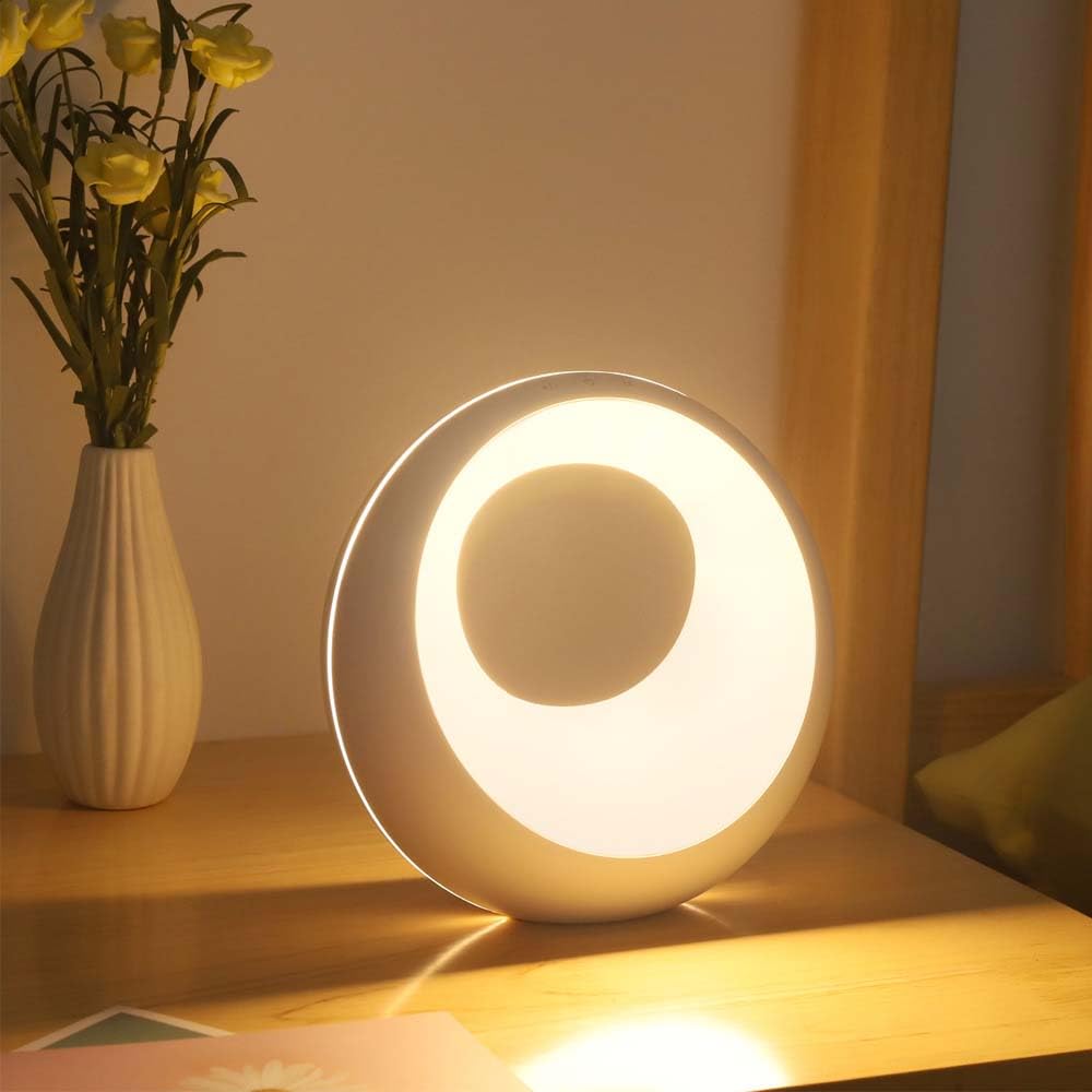 HHRLCH Ładowana stołowa RGB z pilotem 9 trybów Możliwość przyciemniania Mała lampka nocna na USB z możliwością ładowania, do sypialni i salonu