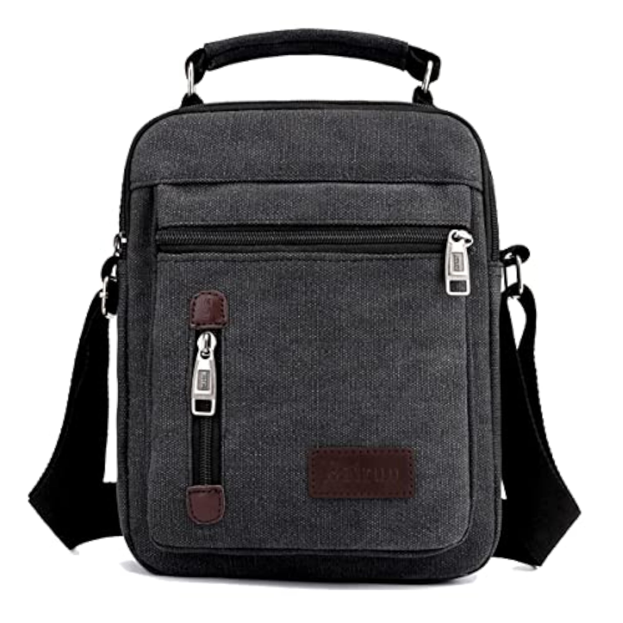 Men's Canvas Messenger Bag, Large Capacity Casual Handbag
