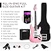 Best Choice Products 39in Full Size Beginner Electric Guitar Starter Kit w/Case, Strap, 11W Amp, Strings, Pick, Tremolo Bar - Pink