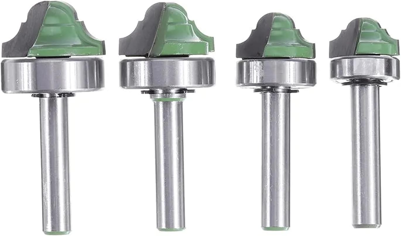 Router bits 4Pcs 8mm Shank Bearing Shank Double Roman Ogee