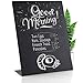 Metal Mini Chalkboard Signs 11 х 8 1/2 inches - Easy To Write And Wipe Out - For Liquid Chalk Markers And Chalk - Small Rustic Message Board Signs - Food Labels For Party - Small Chalkboard With Stand