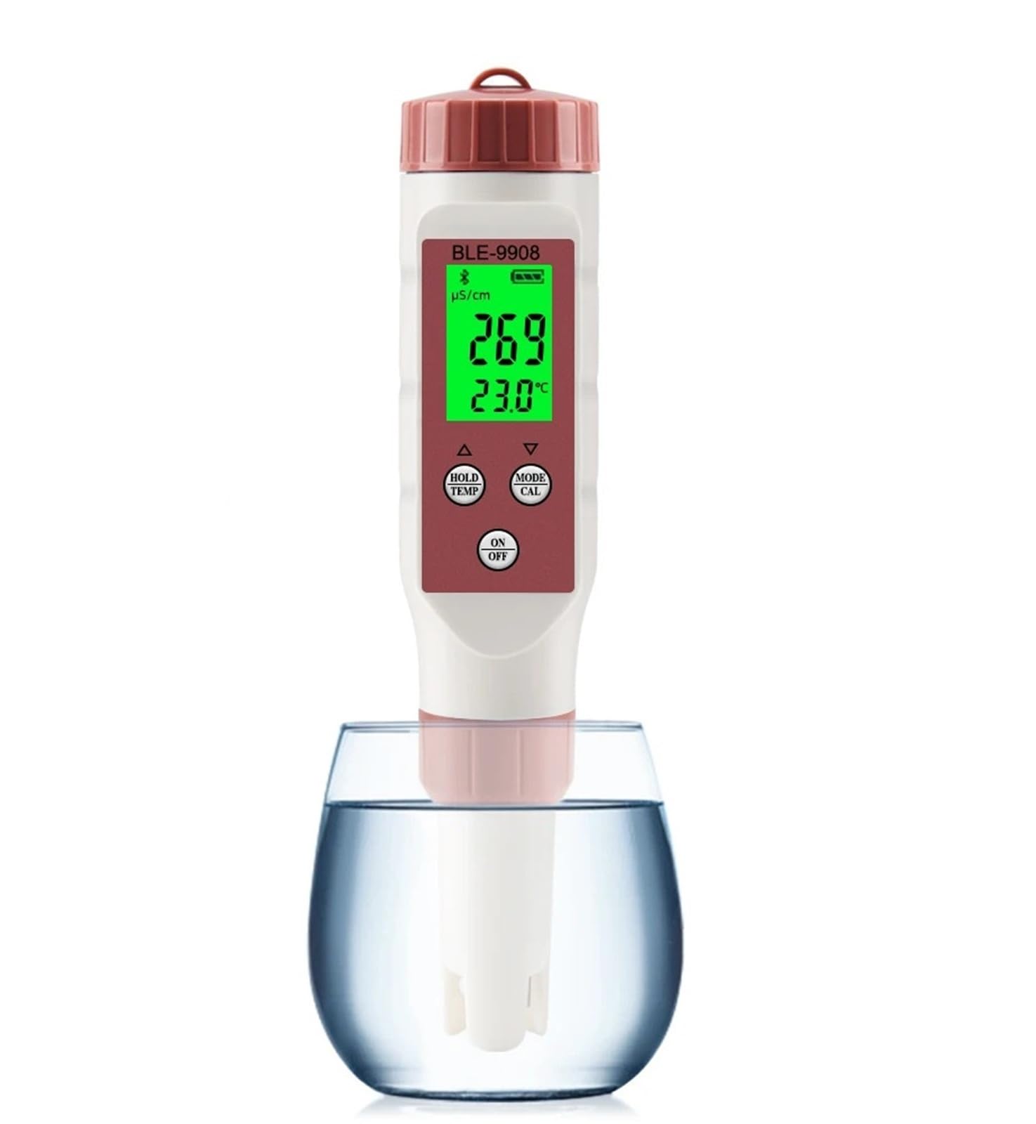Digital pH Meter, Bluetooth PH Meter PH/EC/TDS/Temp Meter APP Intelligent Control Water Quality Tester ATC for Drinking Water Aquariums