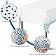 NEBURORA 1 Packung weiße und Blaue Party Tischdecke Kunststoff Tischdecke 137 x 274 cm goldene Punkte Konfetti Einweg Tischdecke rechteckige Party Tischdecke für Picknick Babyparty Geburtstag