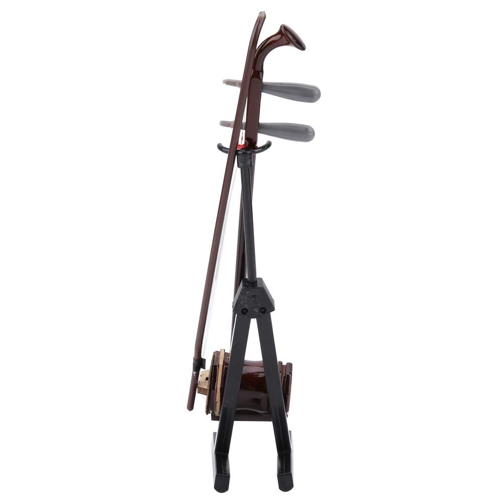 Modèle D'instruments De Musique Miniatures en Bois, Modèle Mini Erhu avec étui, Mini Affichage D'instruments De Musique pour la Décoration Intérieure(15CM)