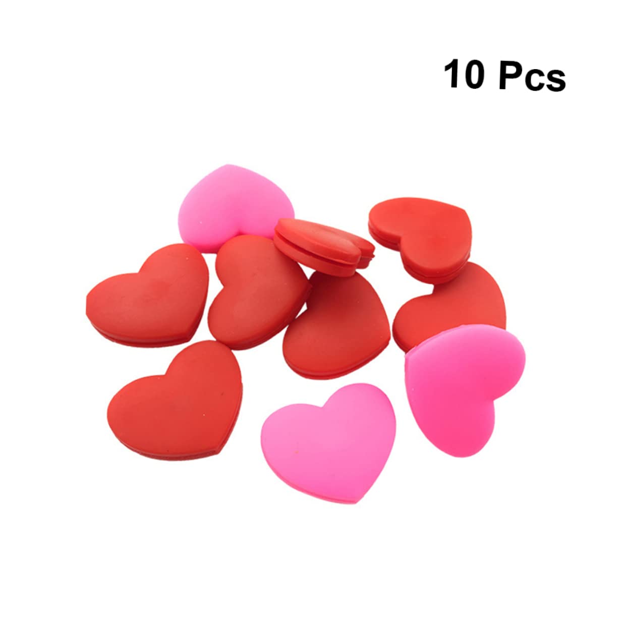 LAPYAPPE 10Pcs Heart Shaped Tennis Racket Dampeners Vibration Absorbers for Enhanced Control Comfort Suitable for All Rackets Red Pink Colors Included