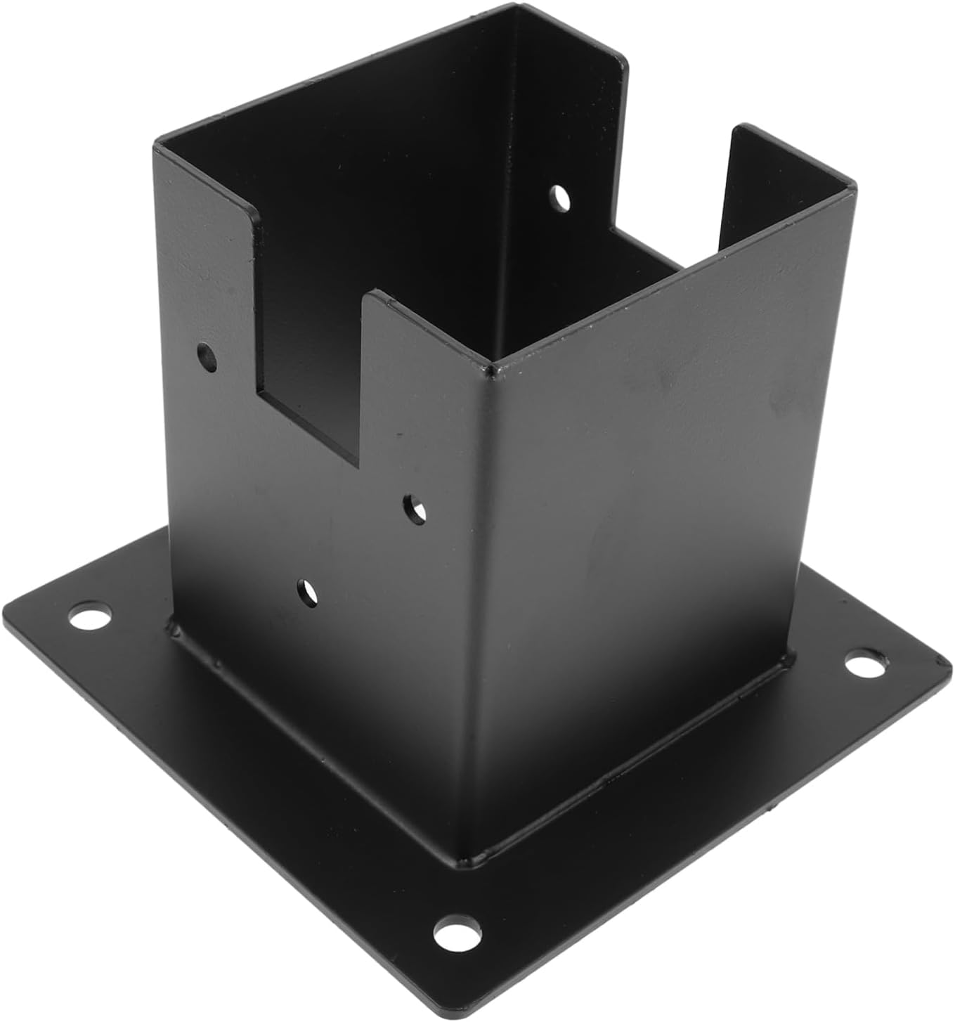 Yardwe 1 Set Wooden Pile Base Deck Post Cover Post Base Heavy Mail Boxes Wall Mounted Outdoor Mailboxes Outdoor Deck Support Mailbox Protector Stand Concealed Steel