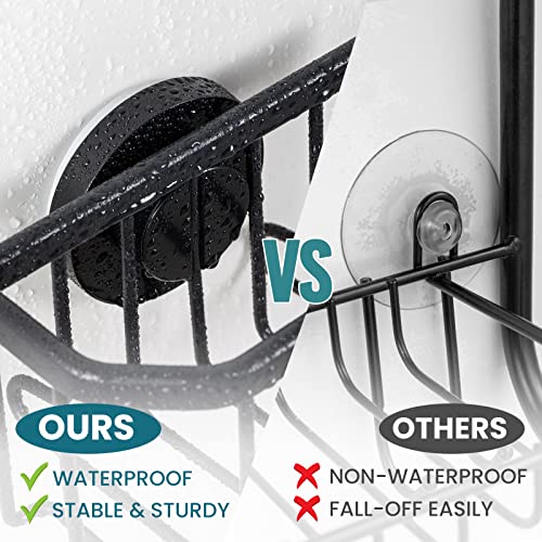 Image of TAILI Sponge Holder for Kitchen Sink with Strong Suction Cup-Black