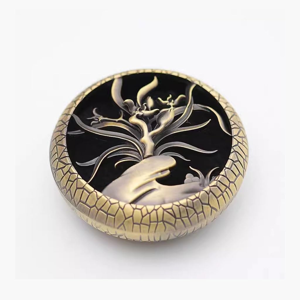 Incense Holder Base Incense Burner Household Indoor Chinese Style Aromatherapy Antique Copper Plate Gift(A)