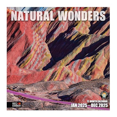 Image of RED EMBER Natural Wonders 2025 Wall Calendar 12 Month | 12 inch x 24 inch Open | Thick & Sturdy Paper | Giftable | Calendar 2025