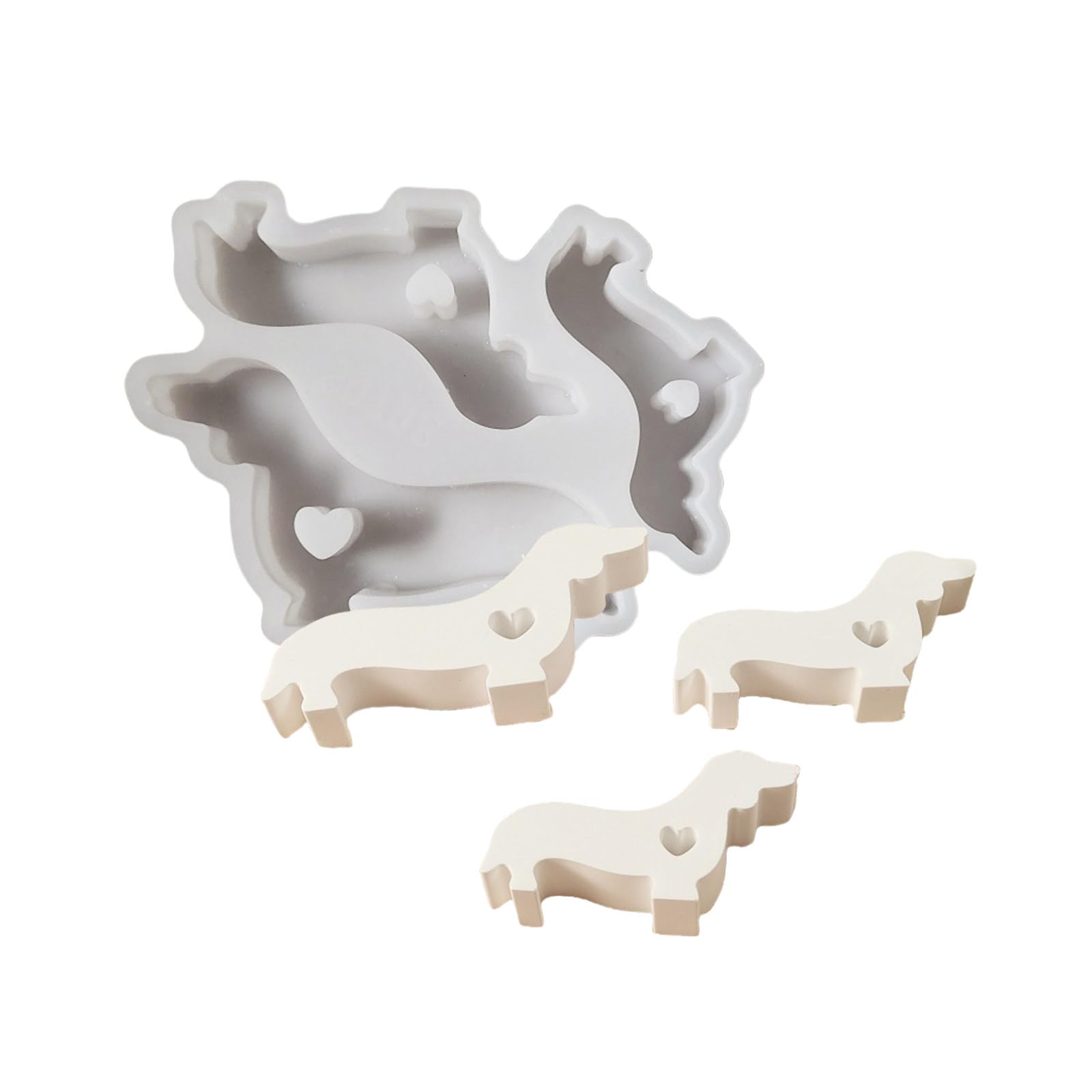 Osniyaw Multi-Coloured Dachshund Dog Silicone Candle Moulds For Epoxy Resin, Handmade Candle, Cement, Plaster, Fondant, Epoxy Resin