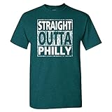 Xtreme Apparrel Straight Outta Philly Men's T-Shirt for Football Fans (Midnight Shirt, 3XL)