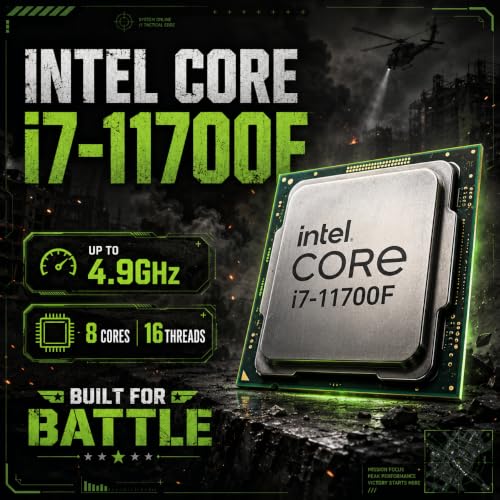 Image of Gaming PC Desktop Computer i7 11700F up to 4.9GHz, RTX 5050 8GB GDDR6 | 32GB RAM, 1TB NVMe SSD, WiFi 6 & BT 5.4, Liquid Cooled, 9x ARGB Fans, Windows 11, RGB Keyboard & Mouse