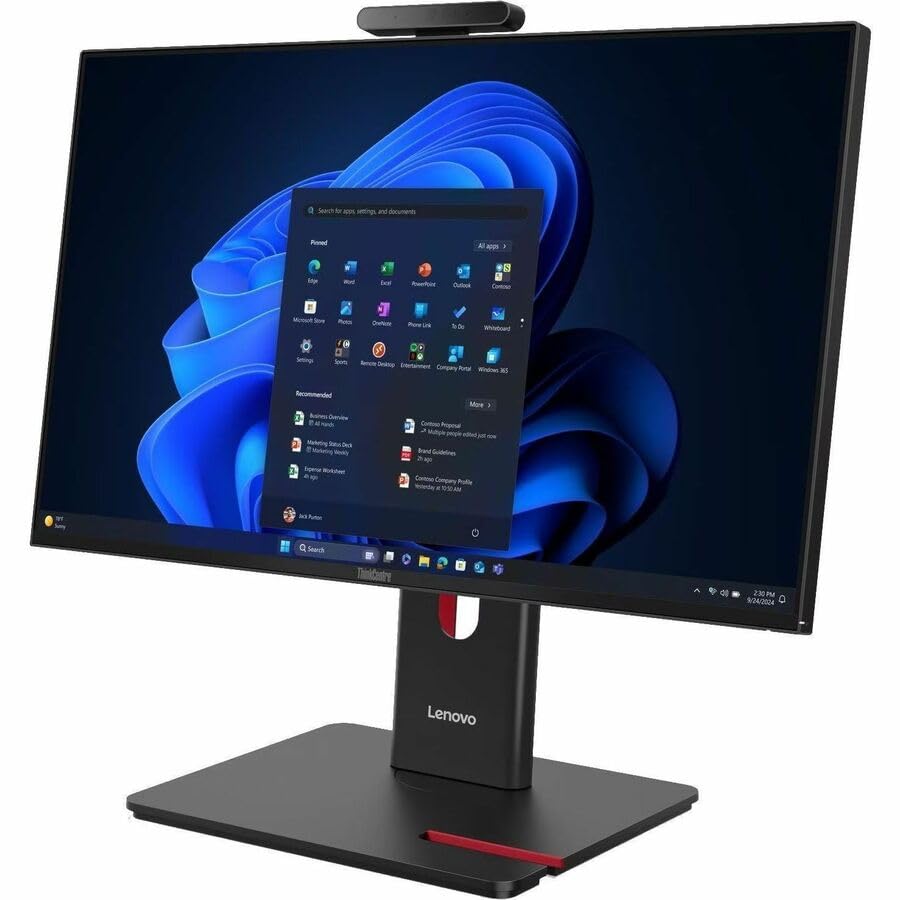 Image of Lenovo ThinkCentre M70a Gen 6 13AY000FUS All-in-One Computer - Intel Core Ultra 7 2nd Gen 265T - vPro Technology - 16 GB - 512 GB SSD - 23.8 inch Full HD Touchscreen - Desktop - Black - Intel Q870 Chip -