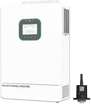 6500W All in One Solar Hybrid Inverter with WiFi, MAX .6 Parallel, Pure Sine Wave with CT Sensor, Built-in 2 MPPT Solar Charge Controller, 48V to 120V-240V with CT Sensor for Home, RVs, Lead Acid/Li