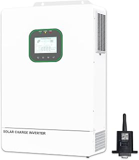 6500W All in One Solar Hybrid Inverter with WiFi, MAX .6 Parallel, Pure Sine Wave with CT Sensor, Built-in 2 MPPT Solar Charge Controller, 48V to 120V-240V with CT Sensor for Home, RVs, Lead Acid/Li