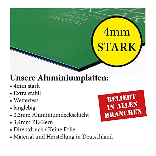 AllesKlaro® - Verbotsschild - Kein Hunde pinkeln - 24 cm rund - 4mm Alu Verbundplatte - inkl. 2 Bohrlöcher vertikal - schnelle & einfache Montage