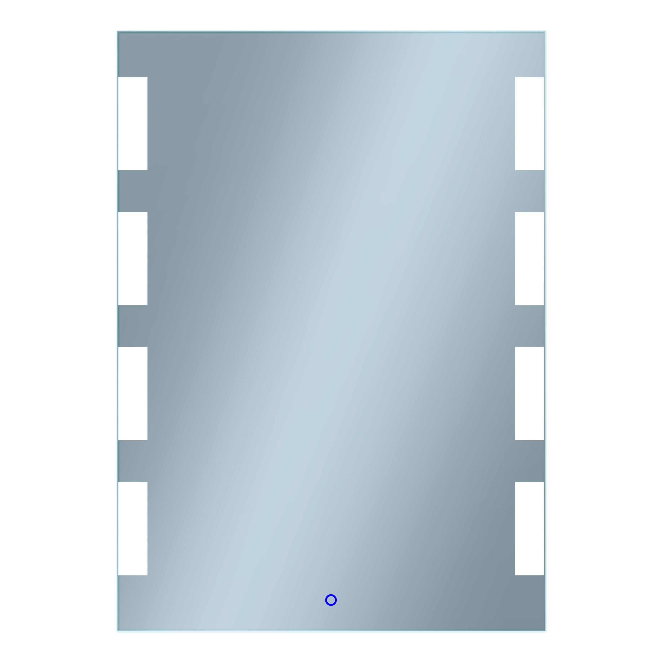 MIROIR DE SALLE DE BAIN 50X70 AVEC BANDE RÉTRO-ÉCLAIRÉE PAR LED CADRE NOIR MAT - Maison MIROIR DE SALLE DE BAIN 50X70 AVEC BANDE RÉTRO-ÉCLAIRÉE PAR LED CADRE NOIR MAT - Maison