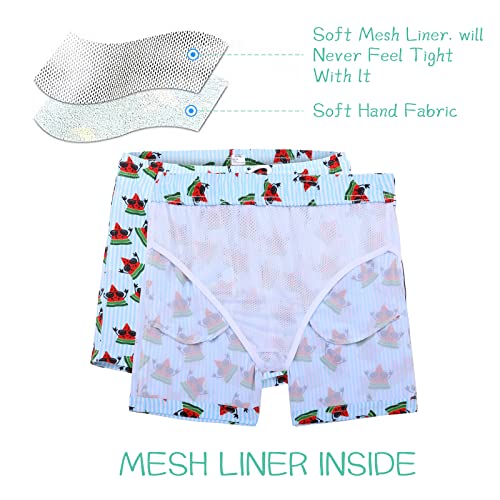 Image of Biwisy Boys Swim Trunks Quick Dry Swim Shorts Little Boys Lining Swimwear Bathing Suits with Pockets