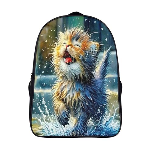 Sac à dos chat 3D grande capacité pour éviter le désordre des affaires scolaires