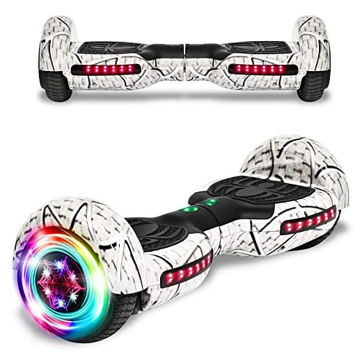 CHO Spider Wheels Series Hoverboard UL2272 Certified Hover Board Electric Scooter with Built in Speaker Smart Self Balancing Wheels (Spider Cotton)